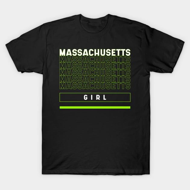 Massachusetts - girl states gift T-Shirt by Diogo Calheiros